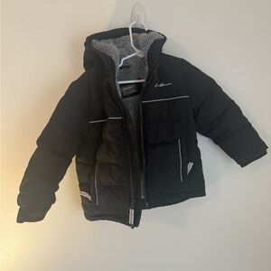 Black Eddie Bauer 2t coat with Hood
